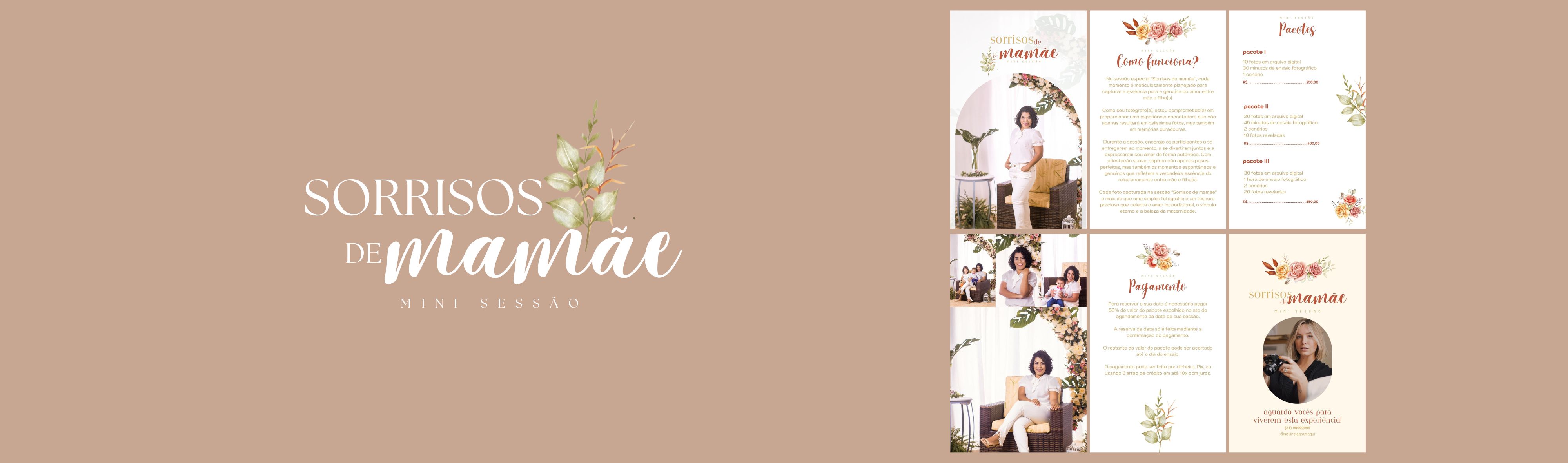 Modelo Editável PDF Dia das Mães - Sorrisos de Mamãe